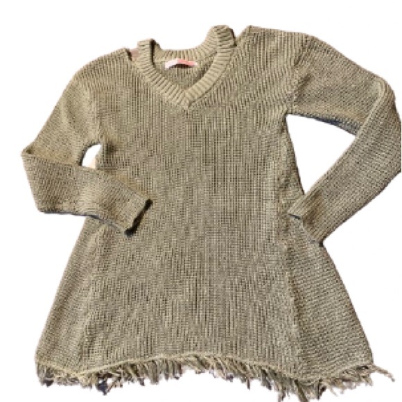 COCO & TASHI Basil green long sleeve knit sweater - Picture 1 of 2